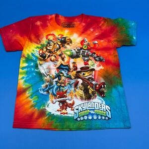 NWOT Skylanders Swap Force Tie Dye T Shirt Kids Size XS Short Sleeve Cotton Y2K